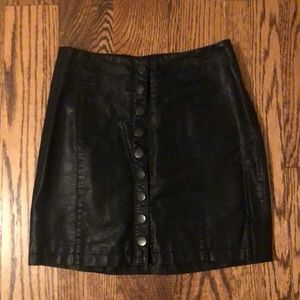 Free People Leather Skirt